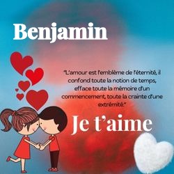 Générateur carte d'amour esthétique avec couple et prénom 💘 Cartes Personnalisées Benjamin | Catégories