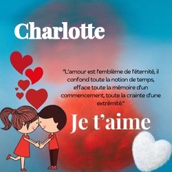 Générateur carte d'amour esthétique avec couple et prénom 💘 pour Charlotte - carte Cartes d'Amour & Saint-Valentin ❤️ personnalisée gratuite