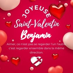 Générateur carte Saint-Valentin avec cœurs et prénom 💕 Cartes Personnalisées Benjamin | Catégories