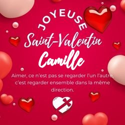 Générateur carte Saint-Valentin avec cœurs et prénom 💕 Cartes Personnalisées Camille | Catégories