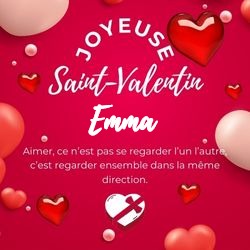 Générateur carte Saint-Valentin avec cœurs et prénom 💕 Cartes Personnalisées Emma | Catégories