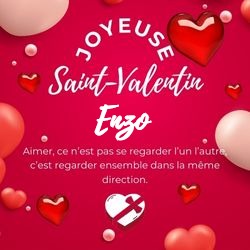 Générateur carte Saint-Valentin avec cœurs et prénom 💕 pour Enzo - carte Cartes d'Amour & Saint-Valentin ❤️ personnalisée gratuite