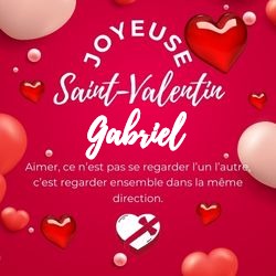 Générateur carte Saint-Valentin avec cœurs et prénom 💕 Cartes Personnalisées Gabriel | Catégories