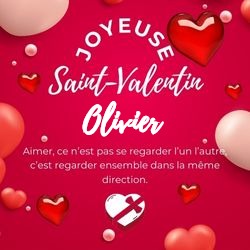 Générateur carte Saint-Valentin avec cœurs et prénom 💕 pour Olivier - carte Cartes d'Amour & Saint-Valentin ❤️ personnalisée gratuite