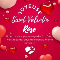 Générateur carte Saint-Valentin avec cœurs et prénom 💕 pour Rose - carte Cartes d'Amour & Saint-Valentin ❤️ personnalisée gratuite