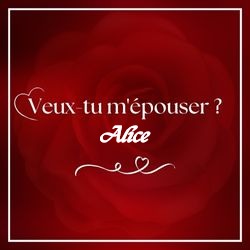 Crée carte demande en mariage élégante avec prénom 💍 Cartes Personnalisées Alice | Catégories
