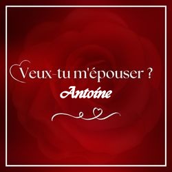 Crée carte demande en mariage élégante avec prénom 💍 pour Antoine - carte Cartes d'Amour & Saint-Valentin ❤️ personnalisée gratuite