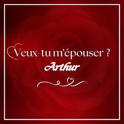 Crée carte demande en mariage élégante avec prénom 💍 pour Arthur - carte Cartes d'Amour & Saint-Valentin ❤️ personnalisée gratuite