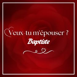 Crée carte demande en mariage élégante avec prénom 💍 pour Baptiste - carte Cartes d'Amour & Saint-Valentin ❤️ personnalisée gratuite