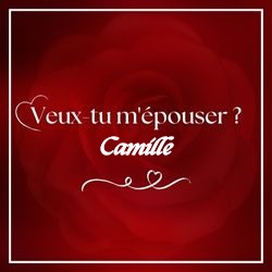 Crée carte demande en mariage élégante avec prénom 💍 Cartes Personnalisées Camille | Catégories