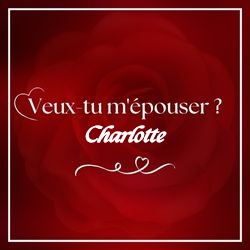 Crée carte demande en mariage élégante avec prénom 💍 pour Charlotte - carte Cartes d'Amour & Saint-Valentin ❤️ personnalisée gratuite
