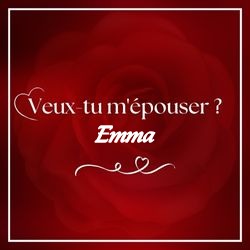 Crée carte demande en mariage élégante avec prénom 💍 Cartes Personnalisées Emma | Catégories