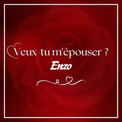 Crée carte demande en mariage élégante avec prénom 💍 pour Enzo - carte Cartes d'Amour & Saint-Valentin ❤️ personnalisée gratuite