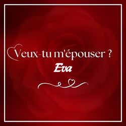 Crée carte demande en mariage élégante avec prénom 💍 pour Eva - carte Cartes d'Amour & Saint-Valentin ❤️ personnalisée gratuite