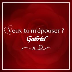 Crée carte demande en mariage élégante avec prénom 💍 Cartes Personnalisées Gabriel | Catégories