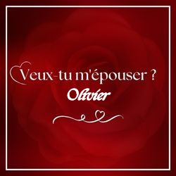 Crée carte demande en mariage élégante avec prénom 💍 pour Olivier - carte Cartes d'Amour & Saint-Valentin ❤️ personnalisée gratuite
