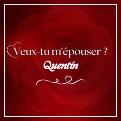 Crée carte demande en mariage élégante avec prénom 💍 pour Quentin - carte Cartes d'Amour & Saint-Valentin ❤️ personnalisée gratuite