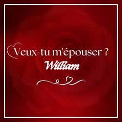 Crée carte demande en mariage élégante avec prénom 💍 Cartes Personnalisées William | Catégories