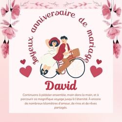 Crée carte anniversaire de mariage avec prénoms couple 💑 Cartes Personnalisées David | Catégories