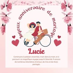 Créer carte anniversaire de mariage personnalisée avec prénoms couple 💑 Cartes Personnalisées Lucie | Catégories