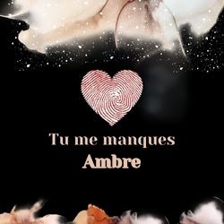 Image tu me manques émouvante avec prénom et cœur 💗 Cartes Personnalisées Ambre | Catégories
