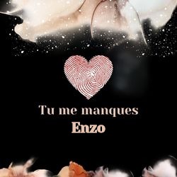 Image tu me manques émouvante avec prénom et cœur 💗 pour Enzo - carte Cartes d'Amour & Saint-Valentin ❤️ personnalisée gratuite