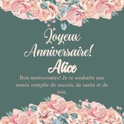 Générateur carte anniversaire roses avec ton prénom 🌹 Cartes Personnalisées Alice | Catégories