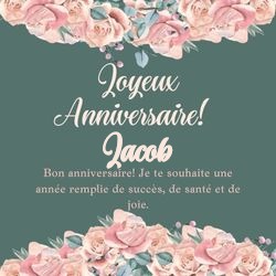 Générateur carte anniversaire roses avec ton prénom 🌹 Cartes Personnalisées Jacob | Catégories