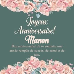 Générateur carte anniversaire roses avec ton prénom 🌹 Cartes Personnalisées Manon | Catégories