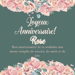 Générateur carte anniversaire roses avec ton prénom 🌹 pour Rose - carte Cartes d'Anniversaire Personnalisées 🎂 personnalisée gratuite
