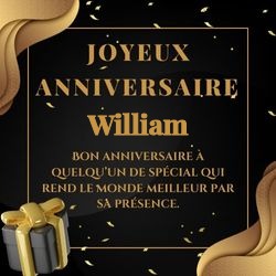 Crée carte anniversaire dorée prestigieuse avec prénom 👑 Cartes Personnalisées William | Catégories