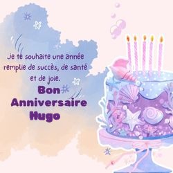 Crée ta carte anniversaire avec prénom et gâteau personnalisé 🎂 Cartes Personnalisées Hugo | Catégories