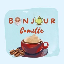 Générateur carte bonjour avec tasse café et prénom ☕ Cartes Personnalisées Camille | Catégories