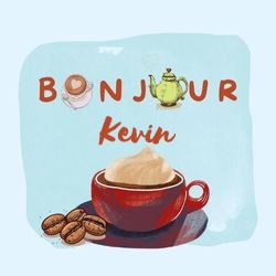Générateur carte bonjour avec tasse café et prénom ☕ Cartes Personnalisées Kevin | Catégories