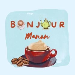 Générateur carte bonjour avec tasse café et prénom ☕ Cartes Personnalisées Manon | Catégories